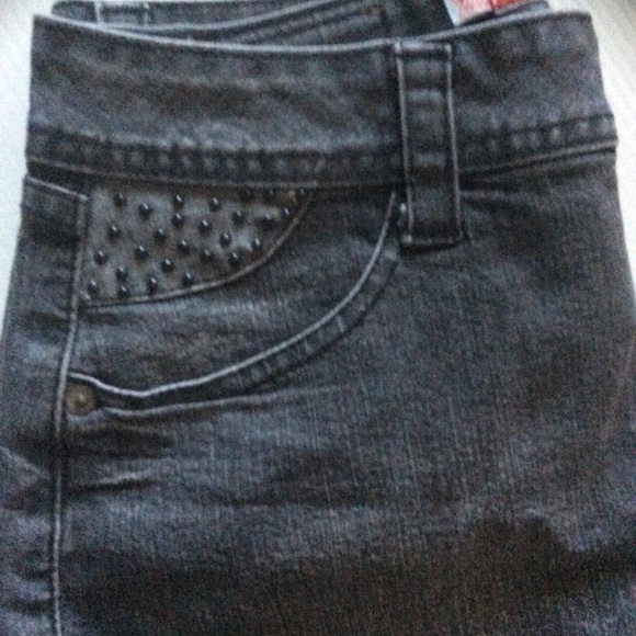 💢Pionier black denim mini skirt💢 - Picture 3 of 5